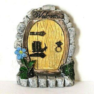 Enchanted House with Welcome Sign for Fairy Gnome Garden Ceramic 5.75"
